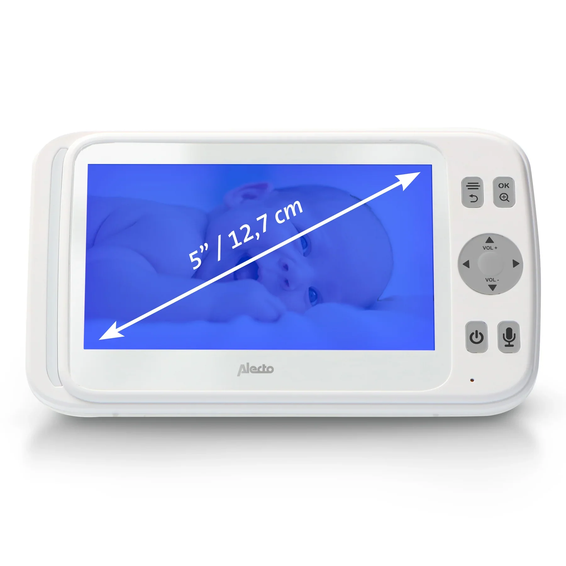 Alecto DVM-275 - Video baby monitor with 5" colour display, white - Image 6
