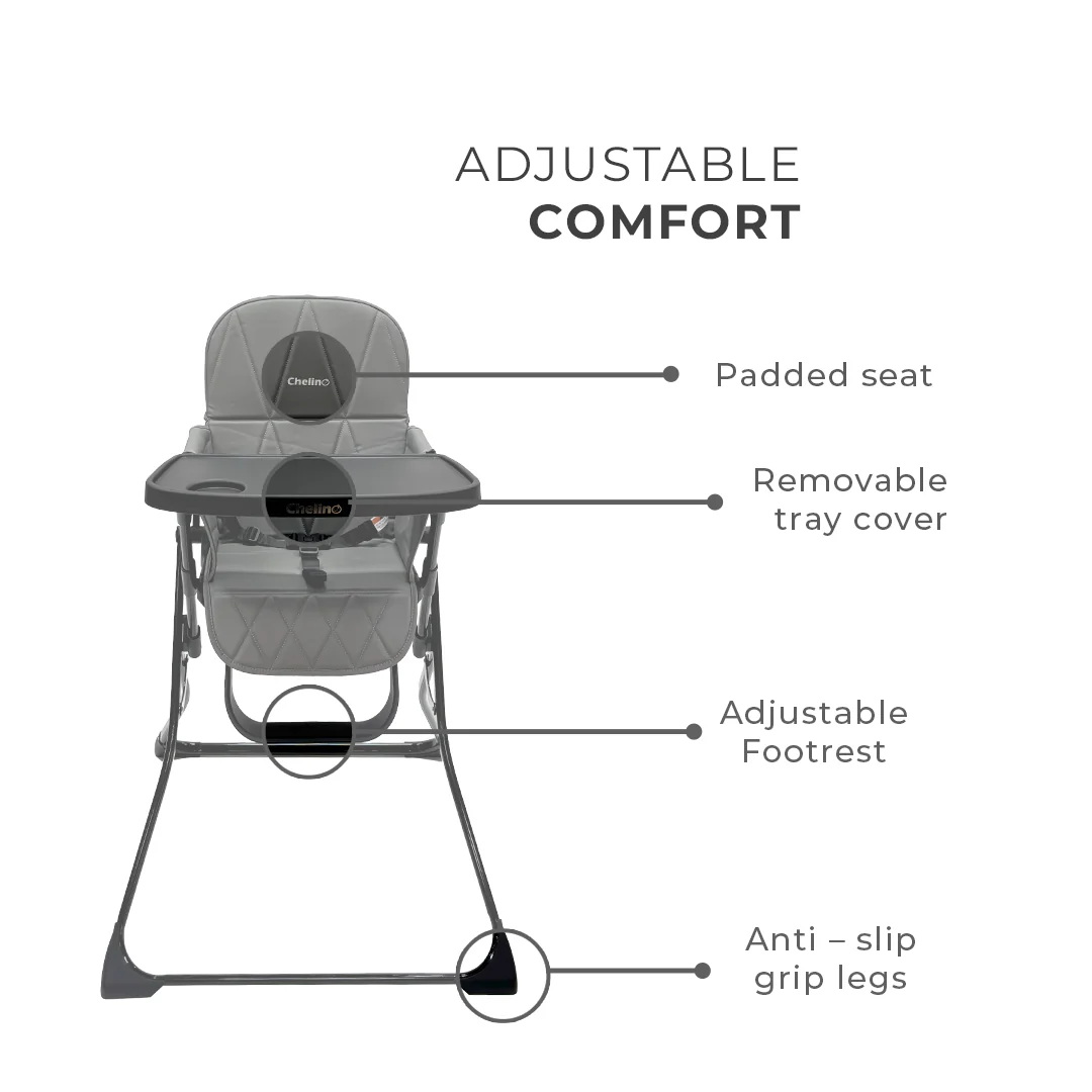 Easy Fold High Chair - Dark Grey - Image 10