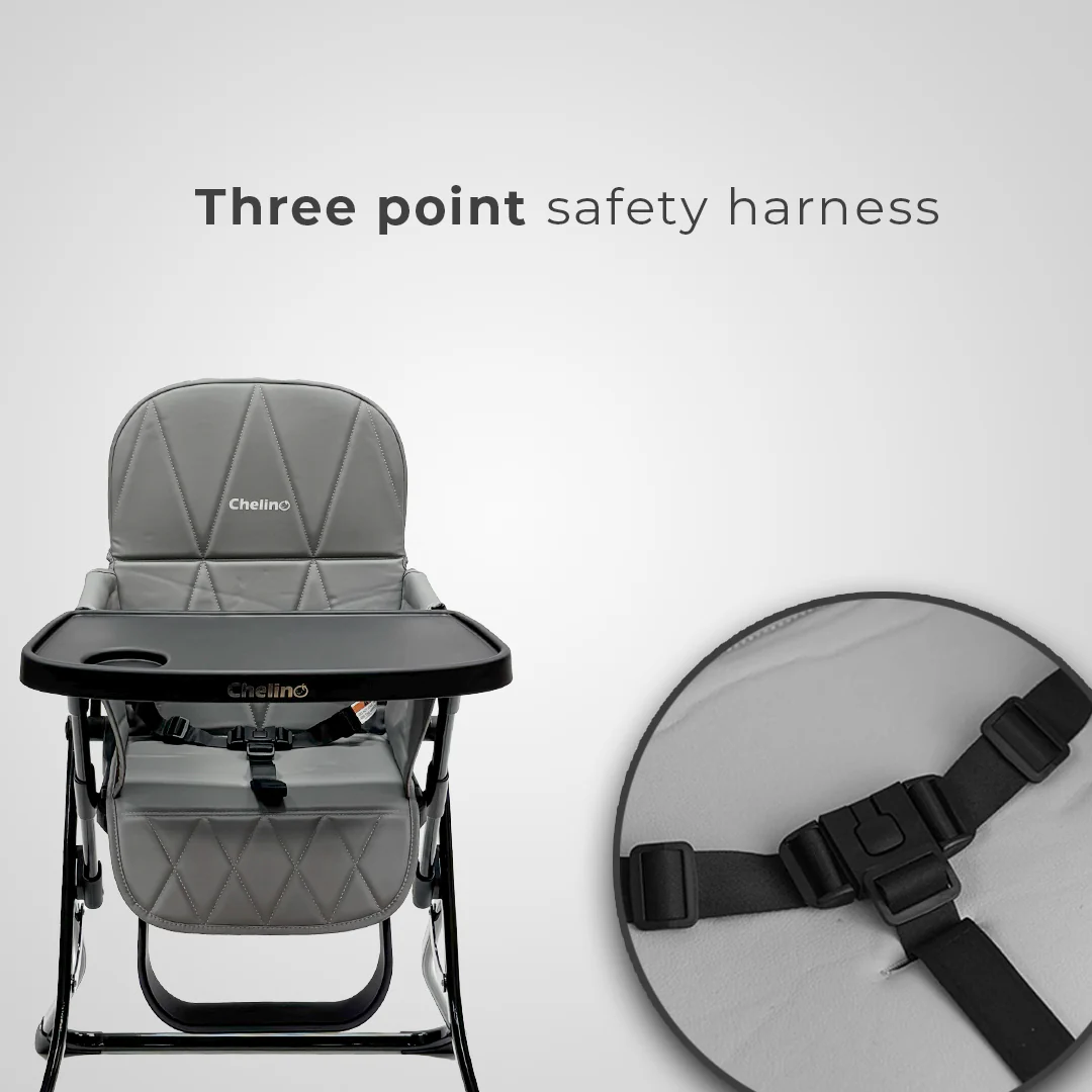 Easy Fold High Chair - Dark Grey - Image 8