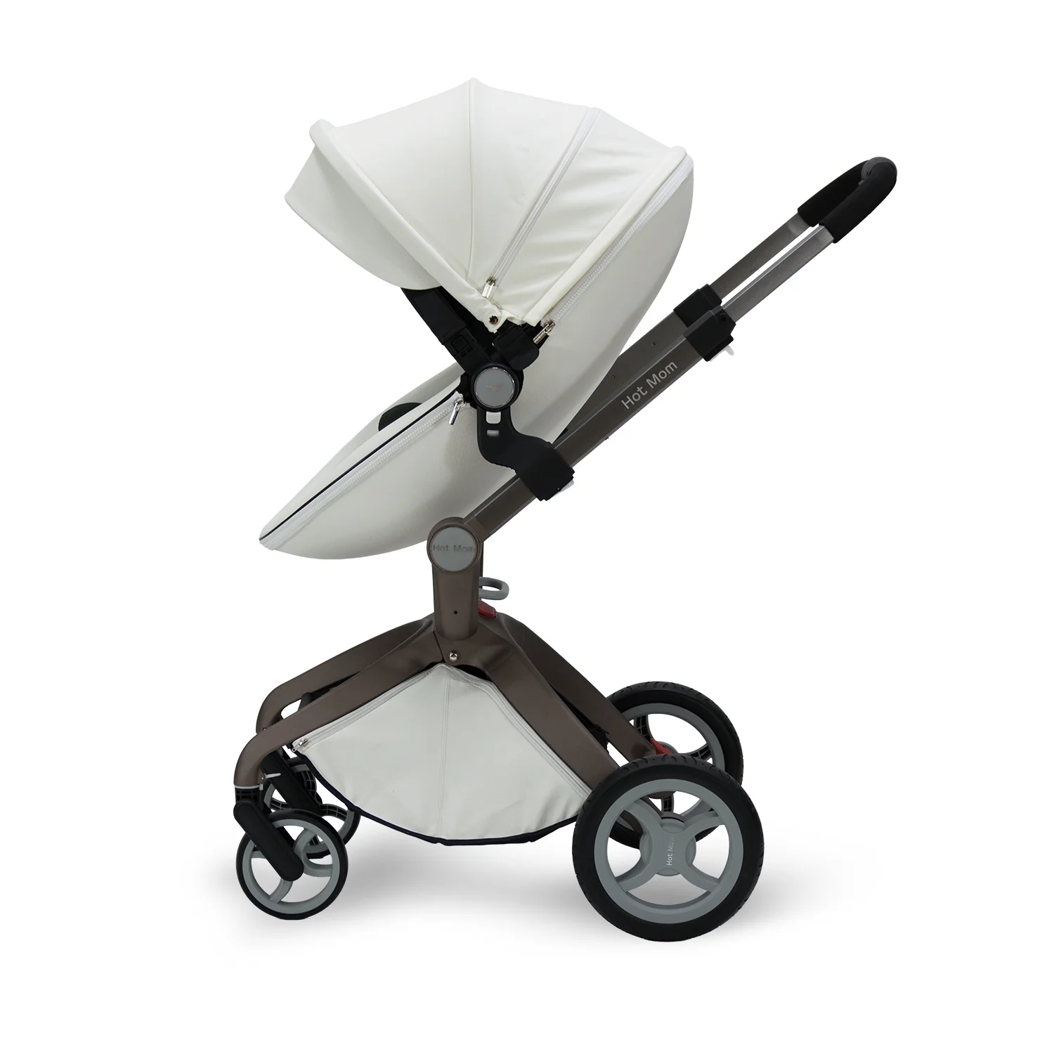 HotMom Cocoon White Stroller - Image 3