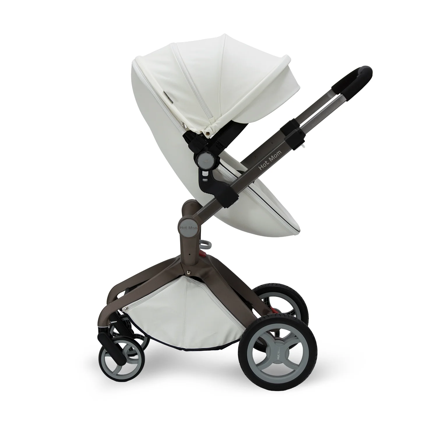 HotMom Cocoon White Stroller - Image 4