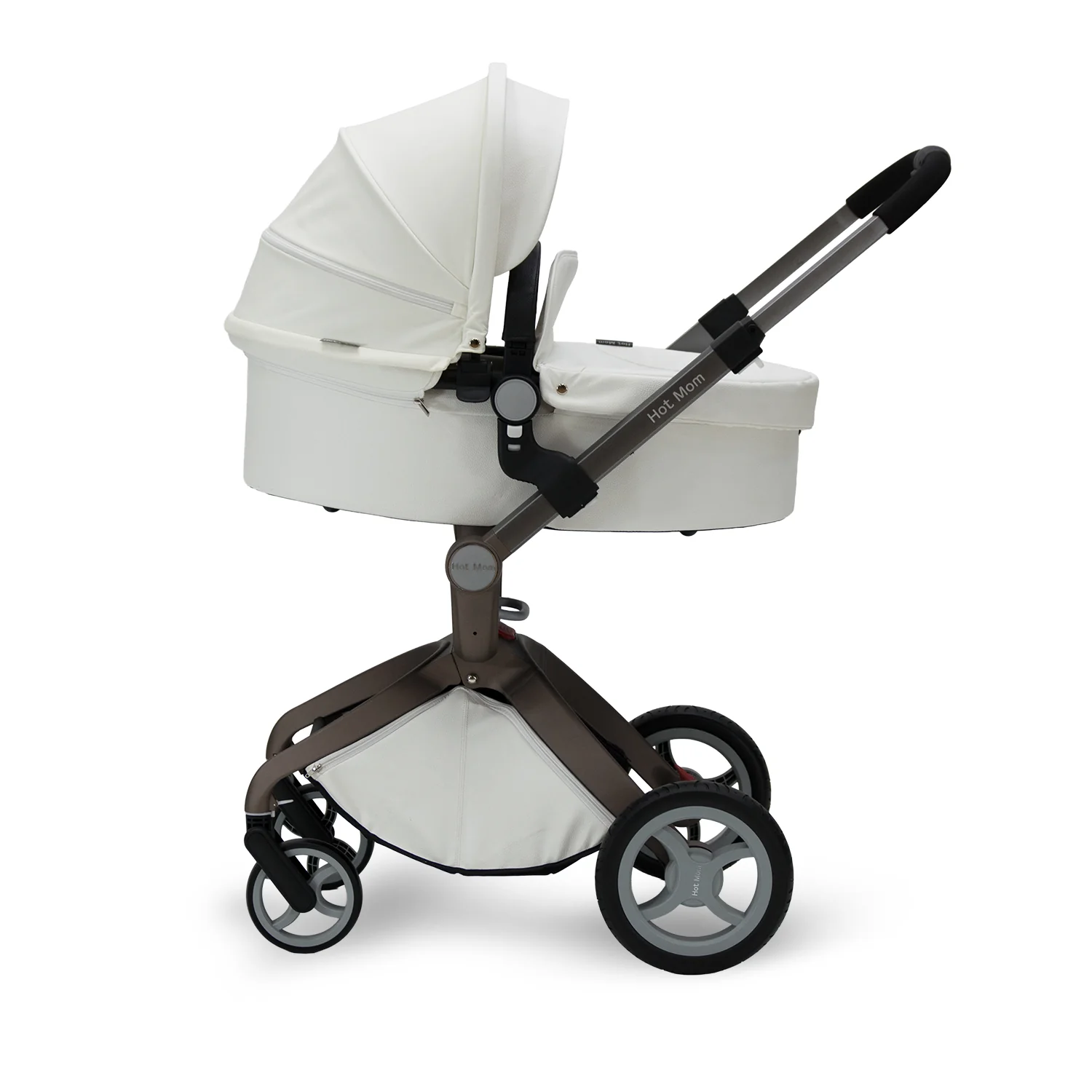 HotMom Cocoon White Stroller - Image 5