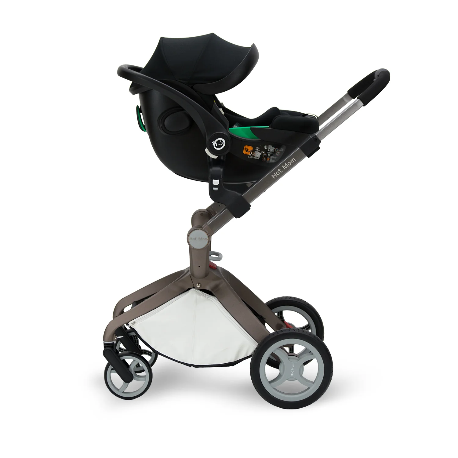 HotMom Cocoon White Stroller - Image 8