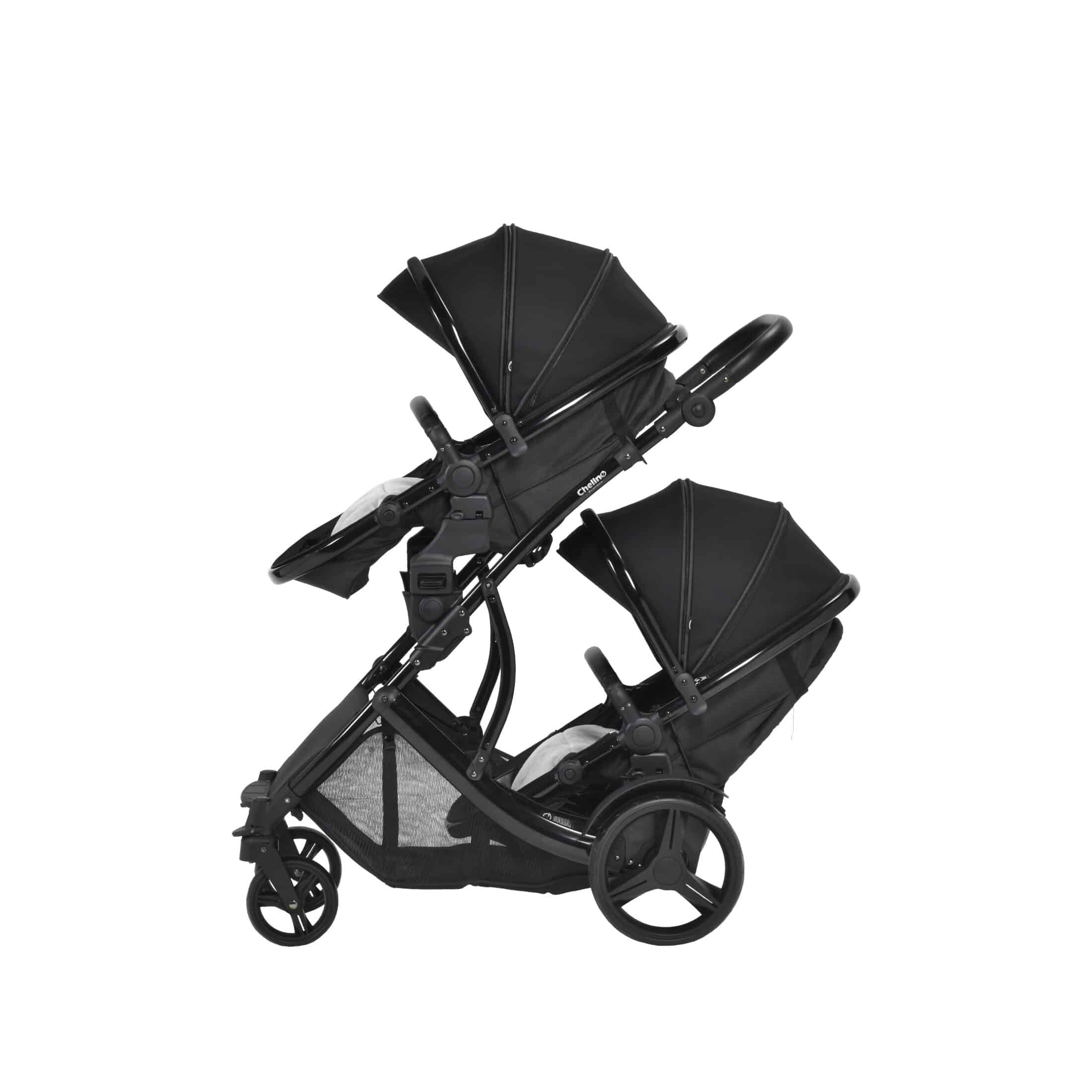 Lunar Twin Black Stroller - Image 4