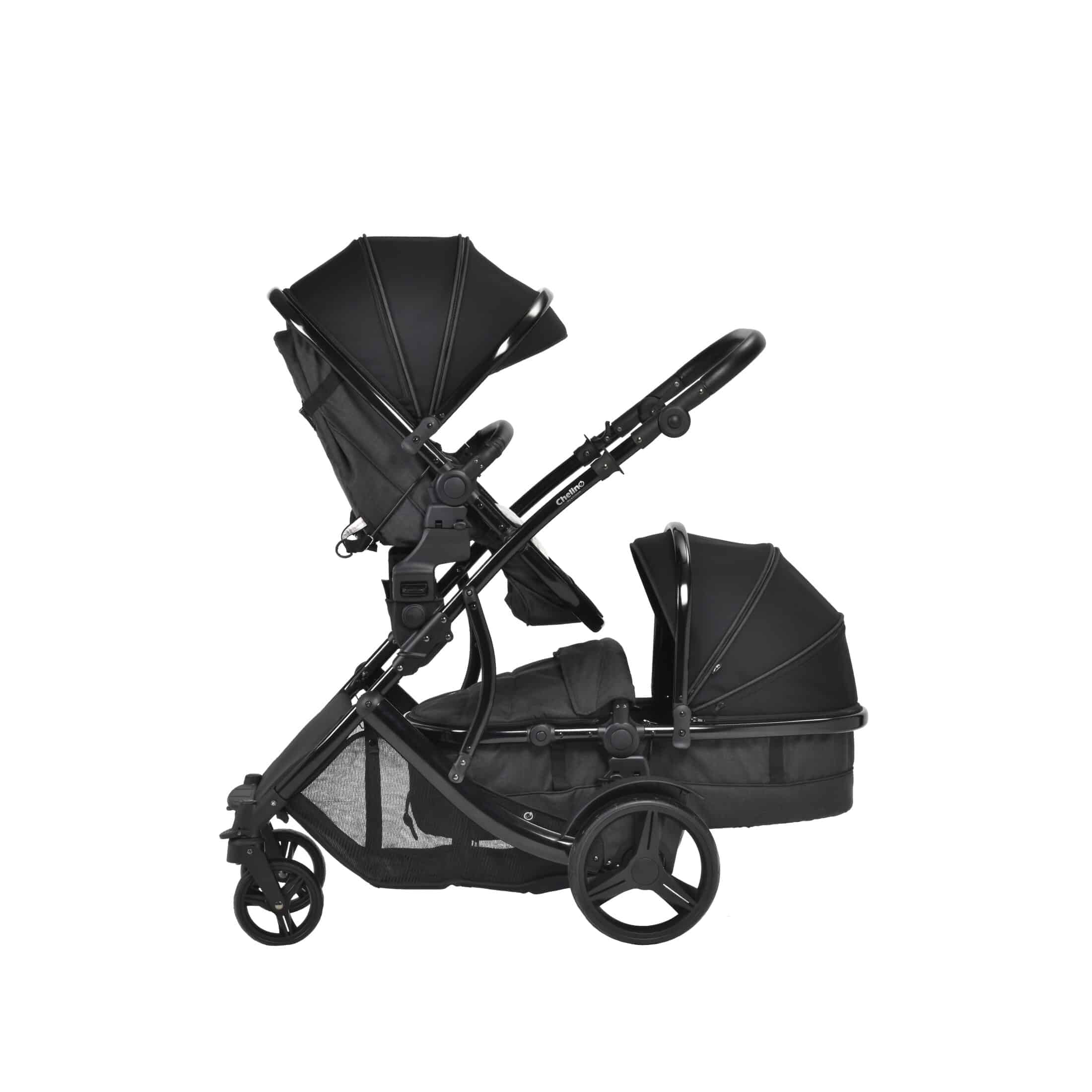Lunar Twin Black Stroller - Image 5