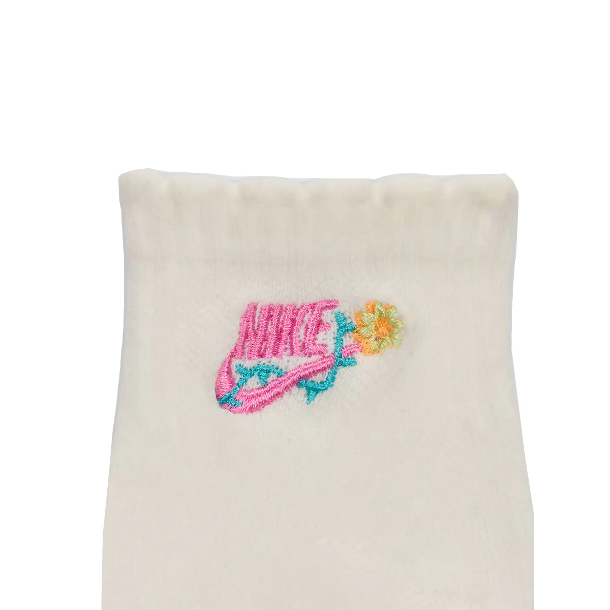 NHG Nike Girls 3 Pack Flowral Socks - Sail - Image 3