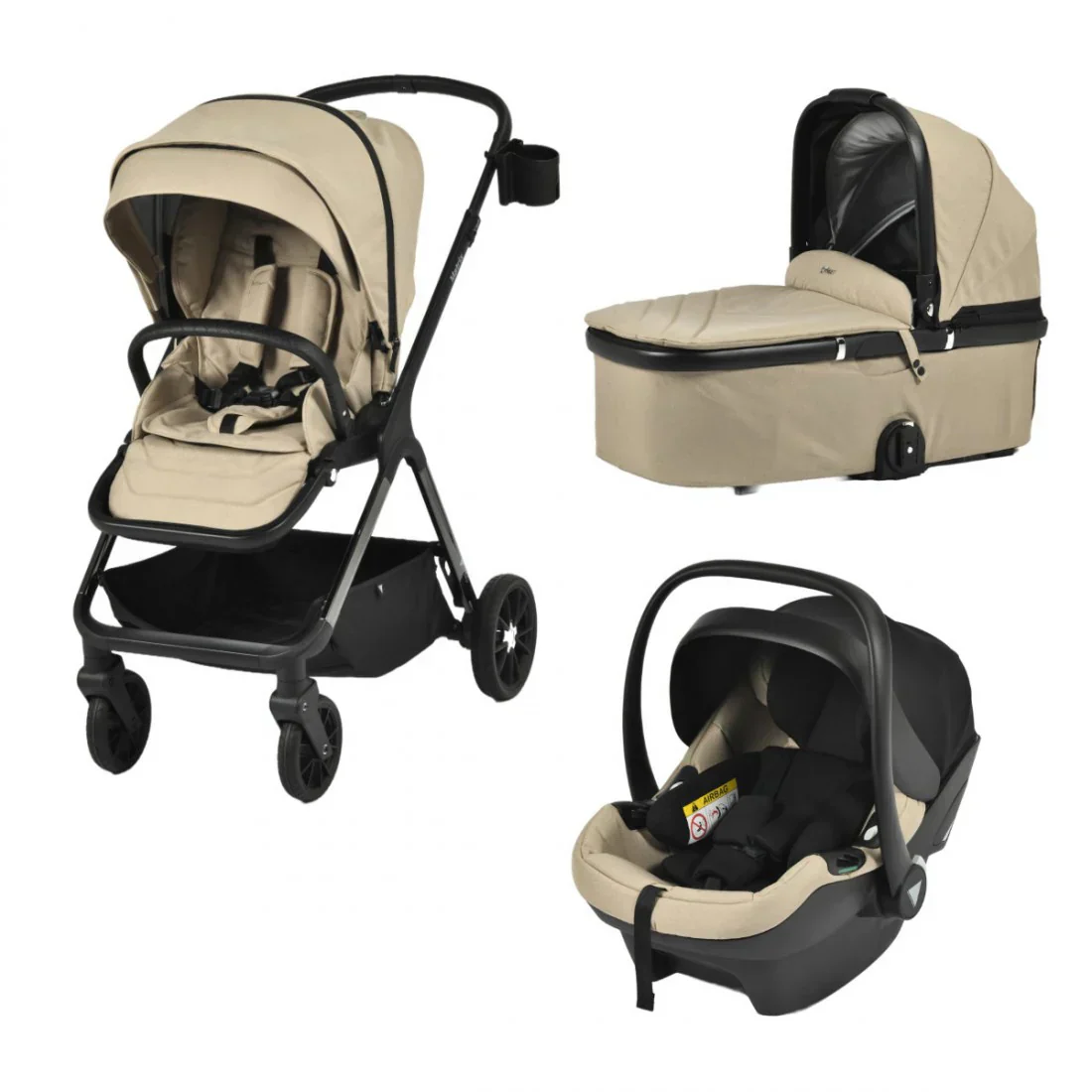 Viano Matrix 3 in 1 Travel System, Sand - Image 3